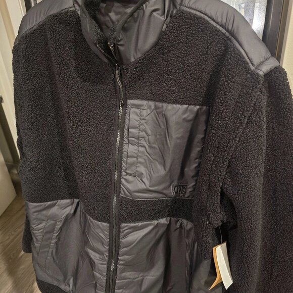 Vans Mens MTE Navigate SHERPA Jacket Black Size XXL 2XL VN000M2KBLK Brand NEW - Picture 2 of 12